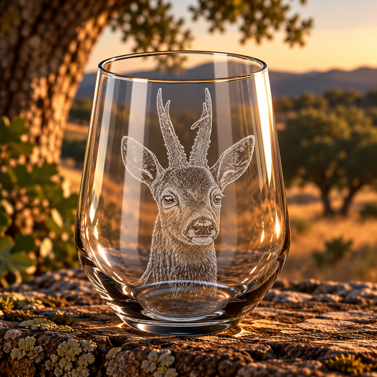 Vaso de Corzo Grabado a Láser 45 cl | Regalo de Caza