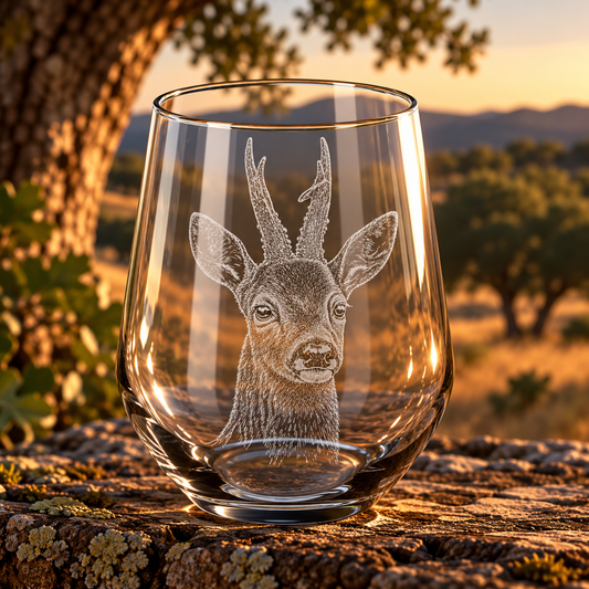 Vaso de Corzo Grabado a Láser 45 cl | Regalo de Caza