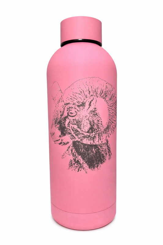 Termo Personalizado de caza en acero Inoxidable - Grabado animal Exclusivo. Muflón