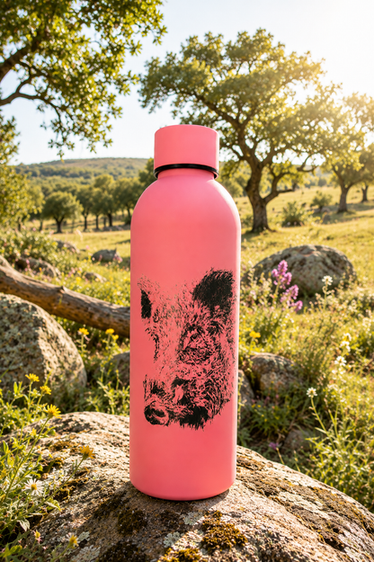 Termo Personalizado de caza en acero Inoxidable - Grabado animal Exclusivo. Jabalí.