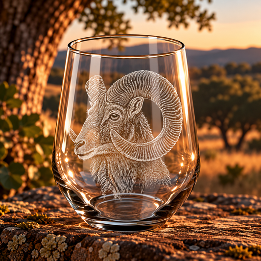 Vaso de Muflon Grabado a Láser 45 cl | Regalo de Caza