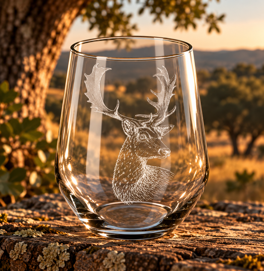 Vaso de Gamo Grabado a Láser 45 cl | Regalo de Caza