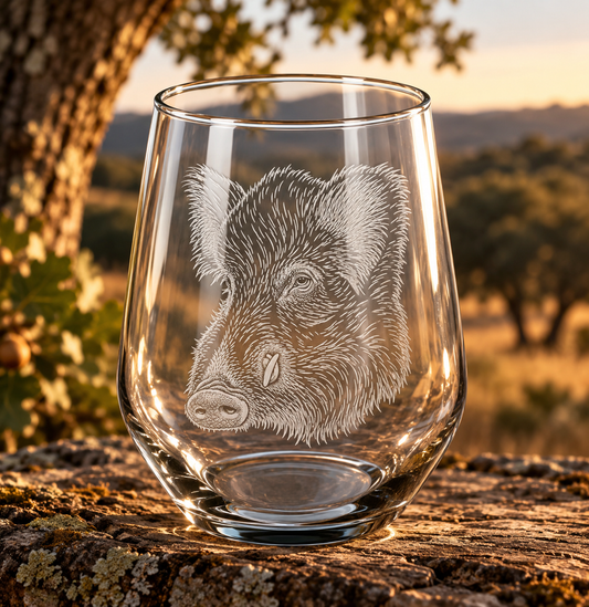 Vaso de Jabalí Grabado a Láser 45 cl | Regalo de Caza