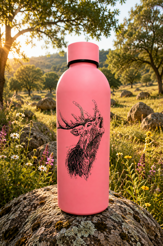 Termo Personalizado de caza en acero Inoxidable - Grabado animal Exclusivo. Venado.