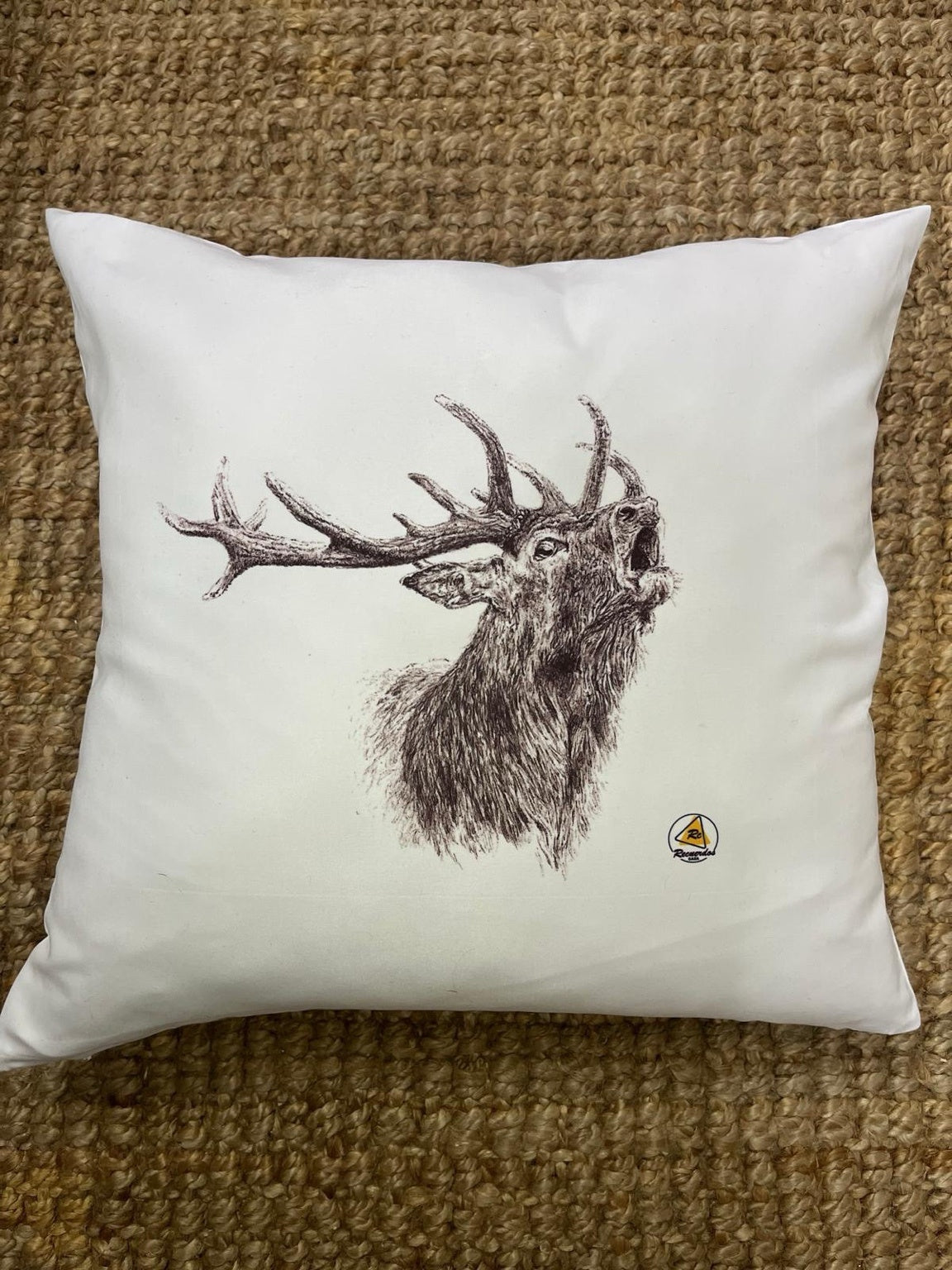 Funda de cojín con Venado - Diseño cinegético - 42x42 cm - Decoración.