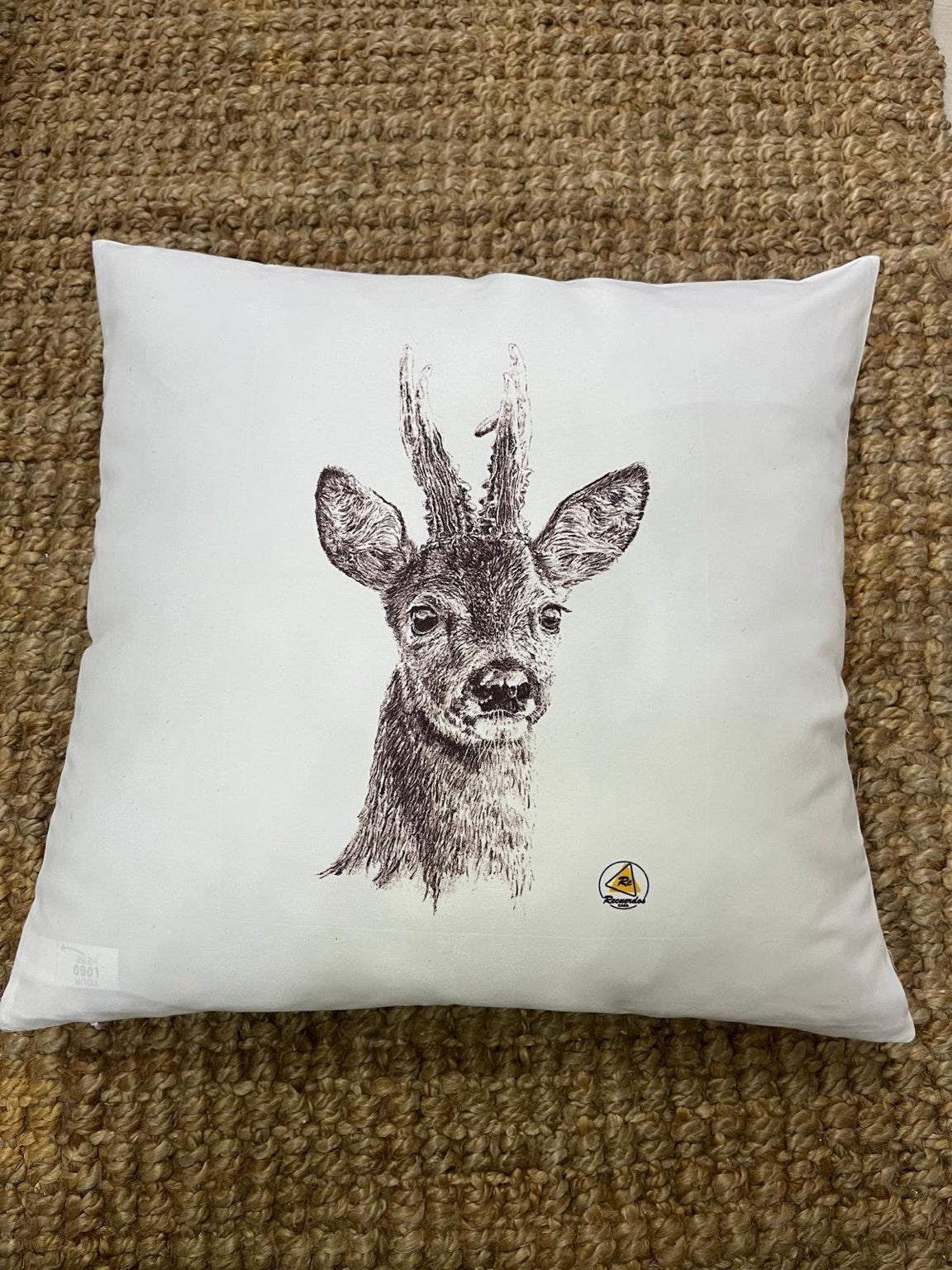 Funda de cojín con Corzo - Diseño cinegético - 42x42 cm - Decoración.