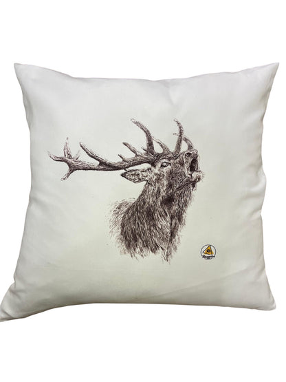 Funda de cojín con Venado - Diseño cinegético - 42x42 cm - Decoración.